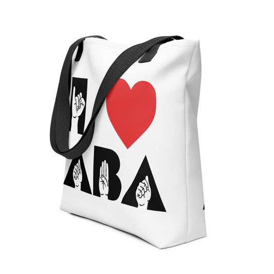 I <3 ABA ASL Tote bag