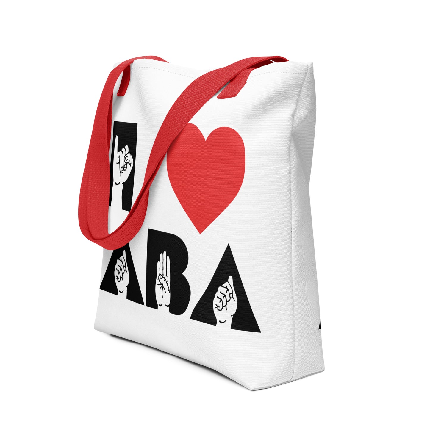I <3 ABA ASL Tote bag