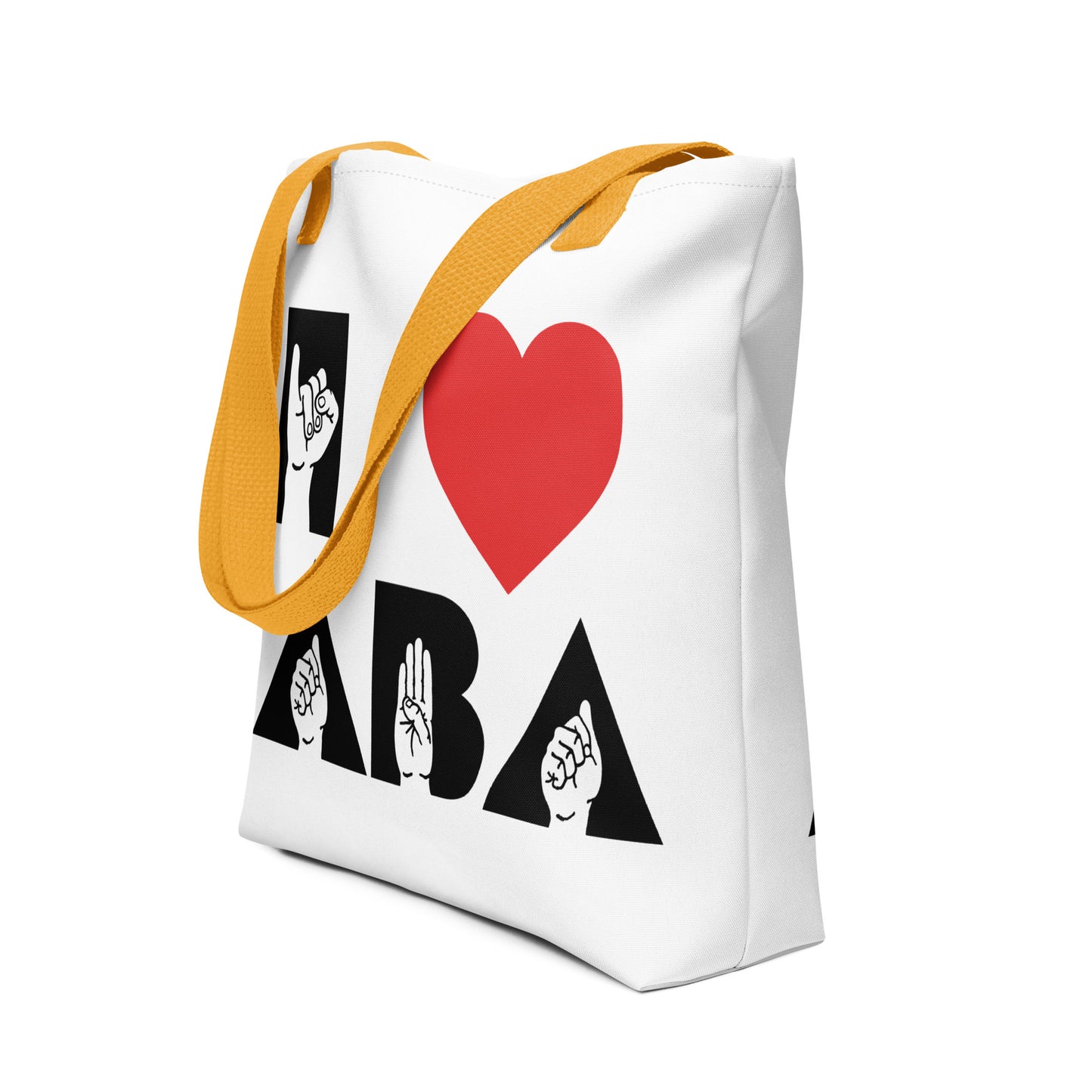 I <3 ABA ASL Tote bag