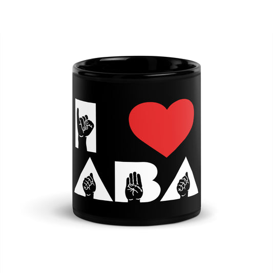 I <3 ABA ASL Mug-White Font