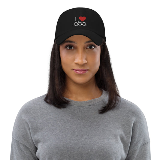 I <3 ABA Infinity Dad Hat- White Font