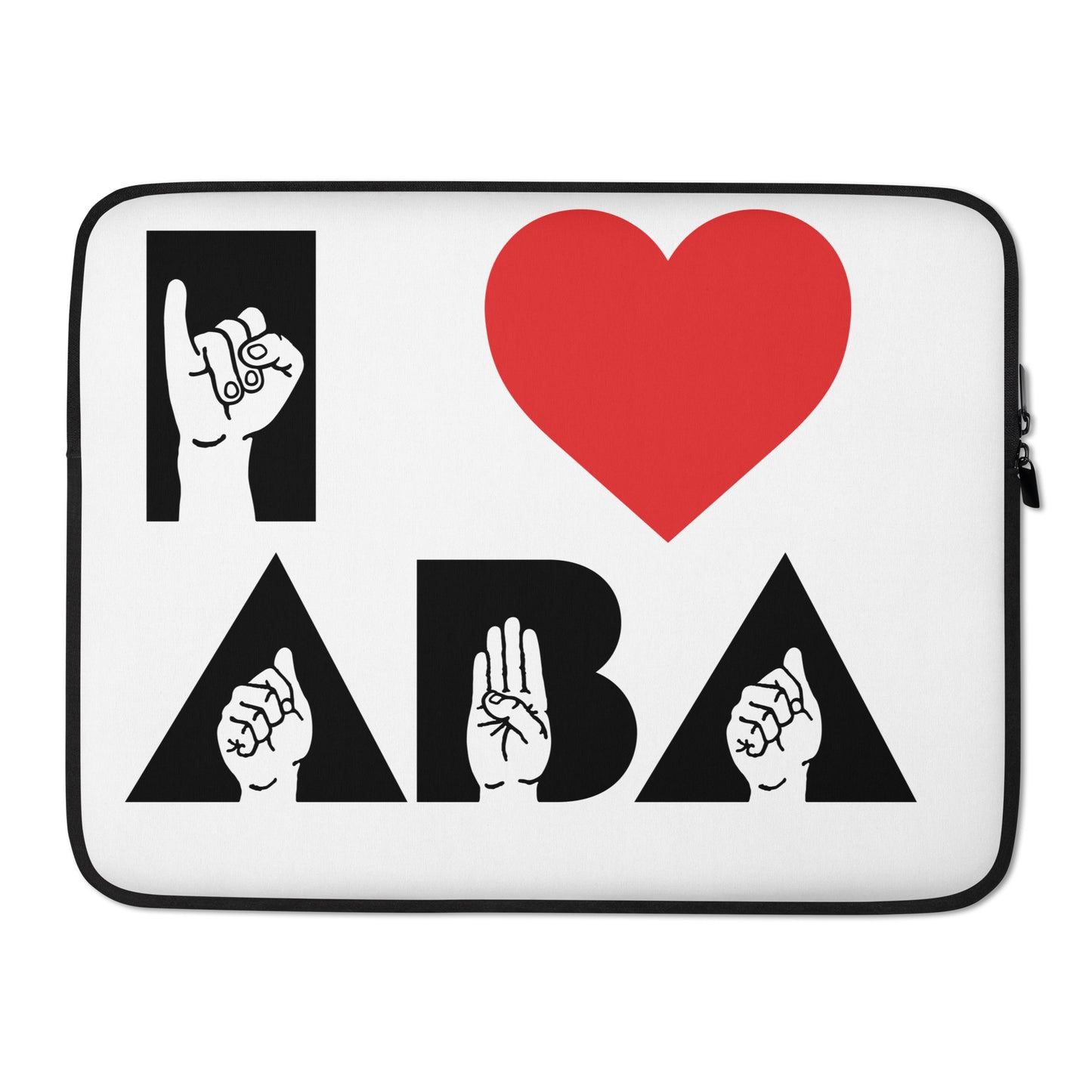 ASL I <3 ABA Laptop Sleeve
