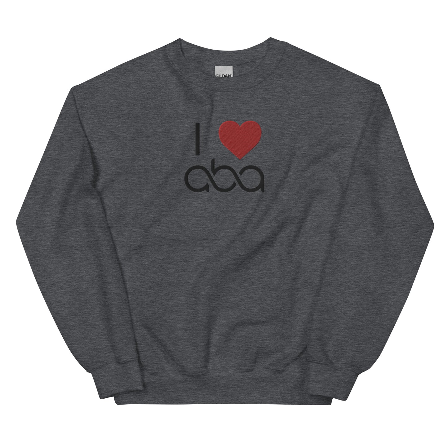 Embroidered I <3 ABA Infinity Sweatshirt- Black Font