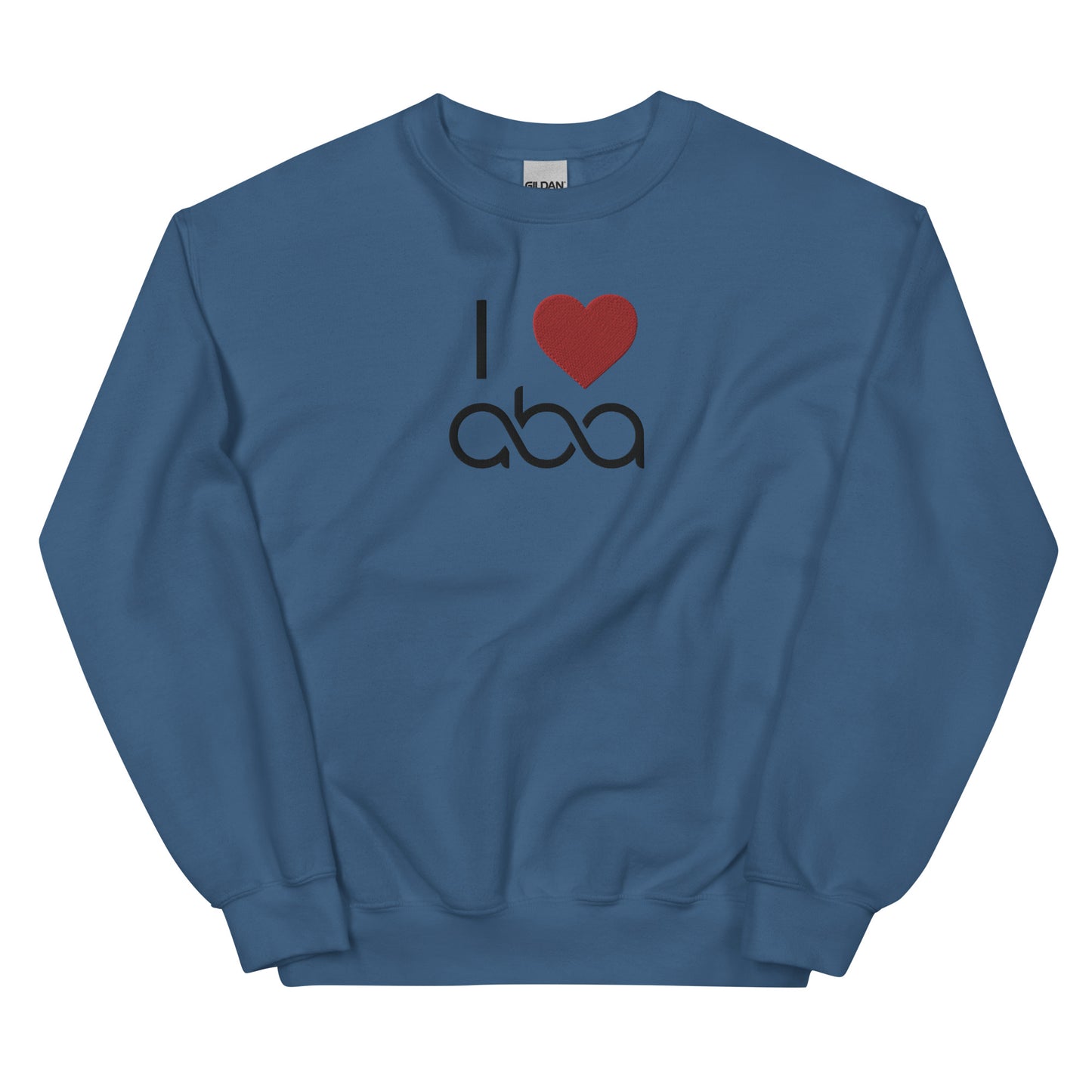 Embroidered I <3 ABA Infinity Sweatshirt- Black Font