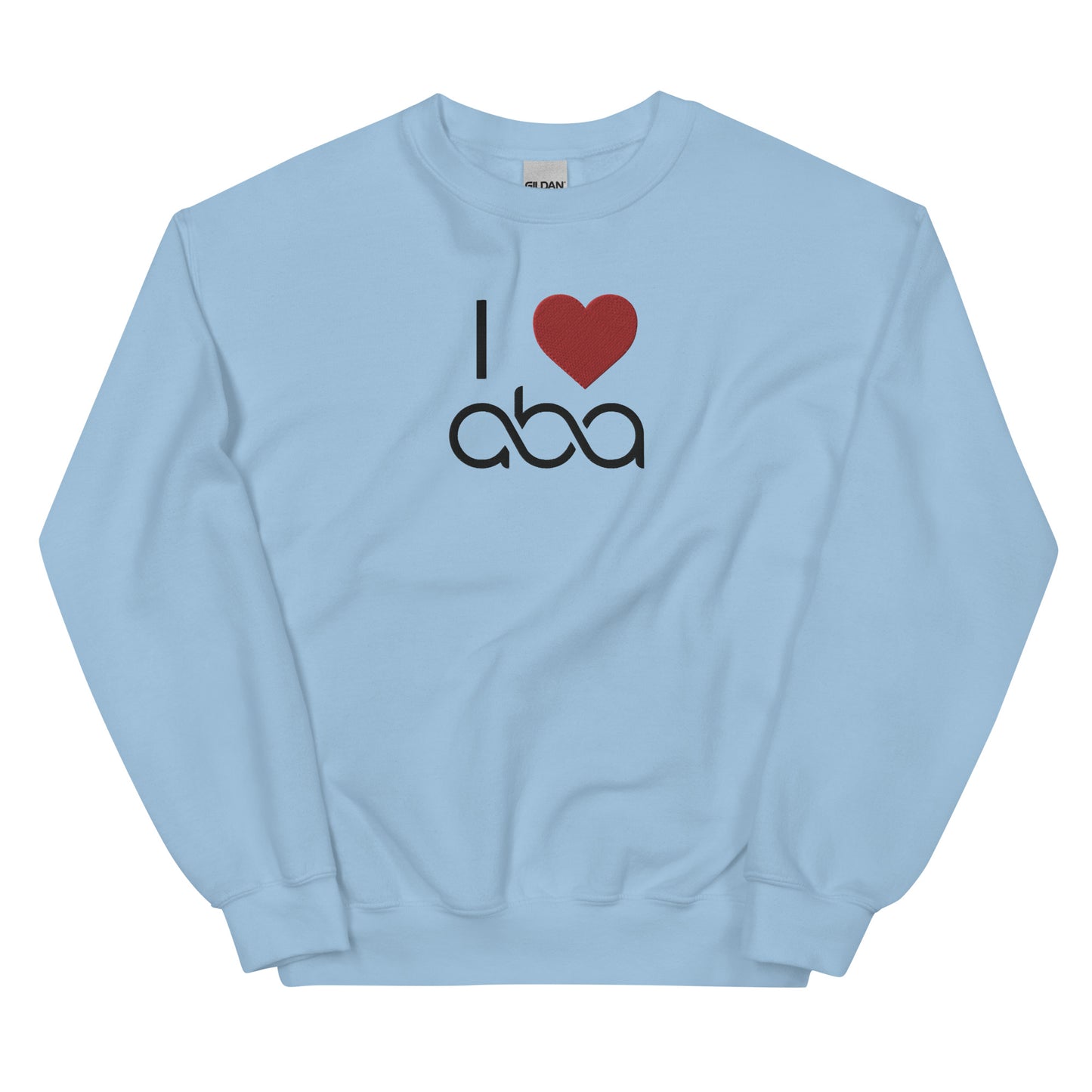 Embroidered I <3 ABA Infinity Sweatshirt- Black Font