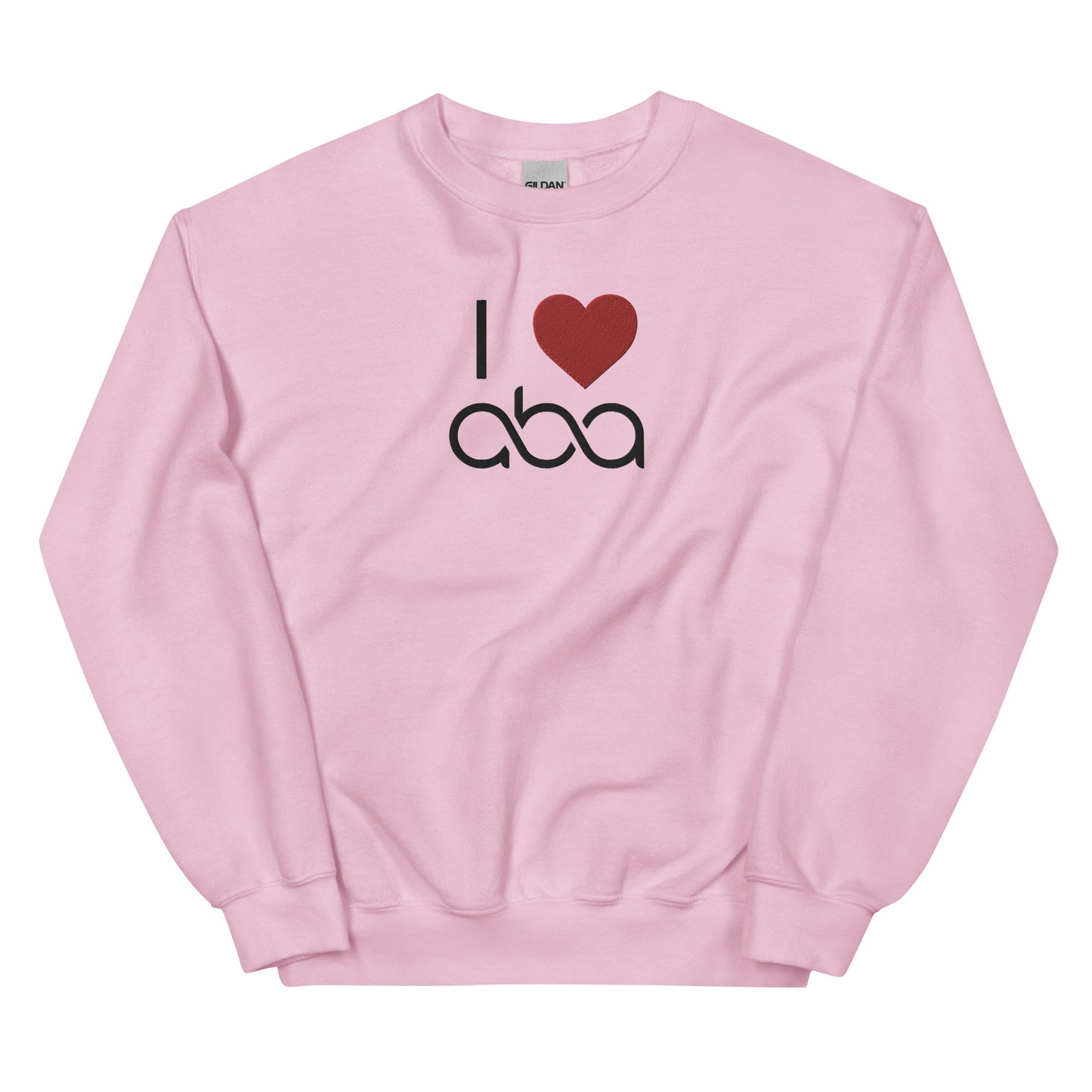Embroidered I <3 ABA Infinity Sweatshirt- Black Font