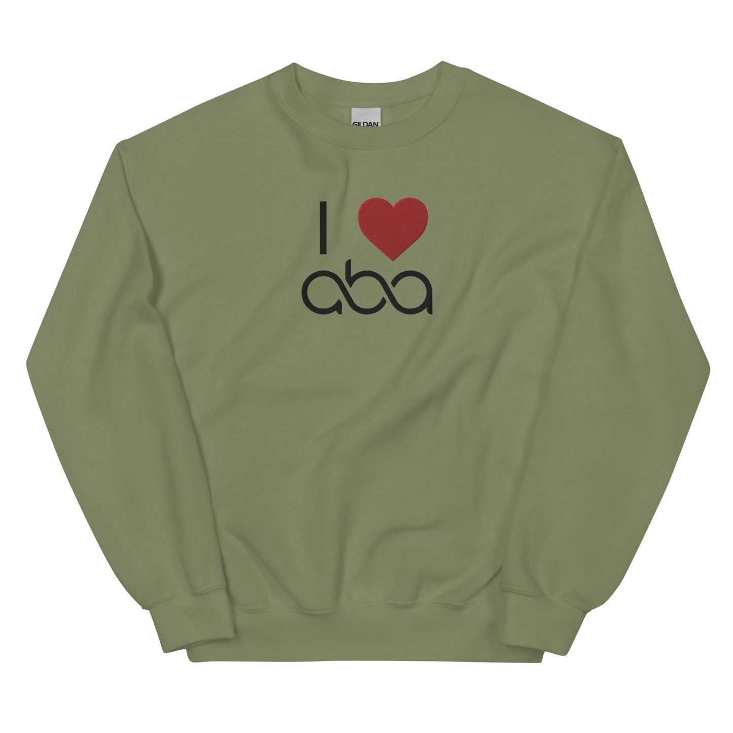 Embroidered I <3 ABA Infinity Sweatshirt- Black Font