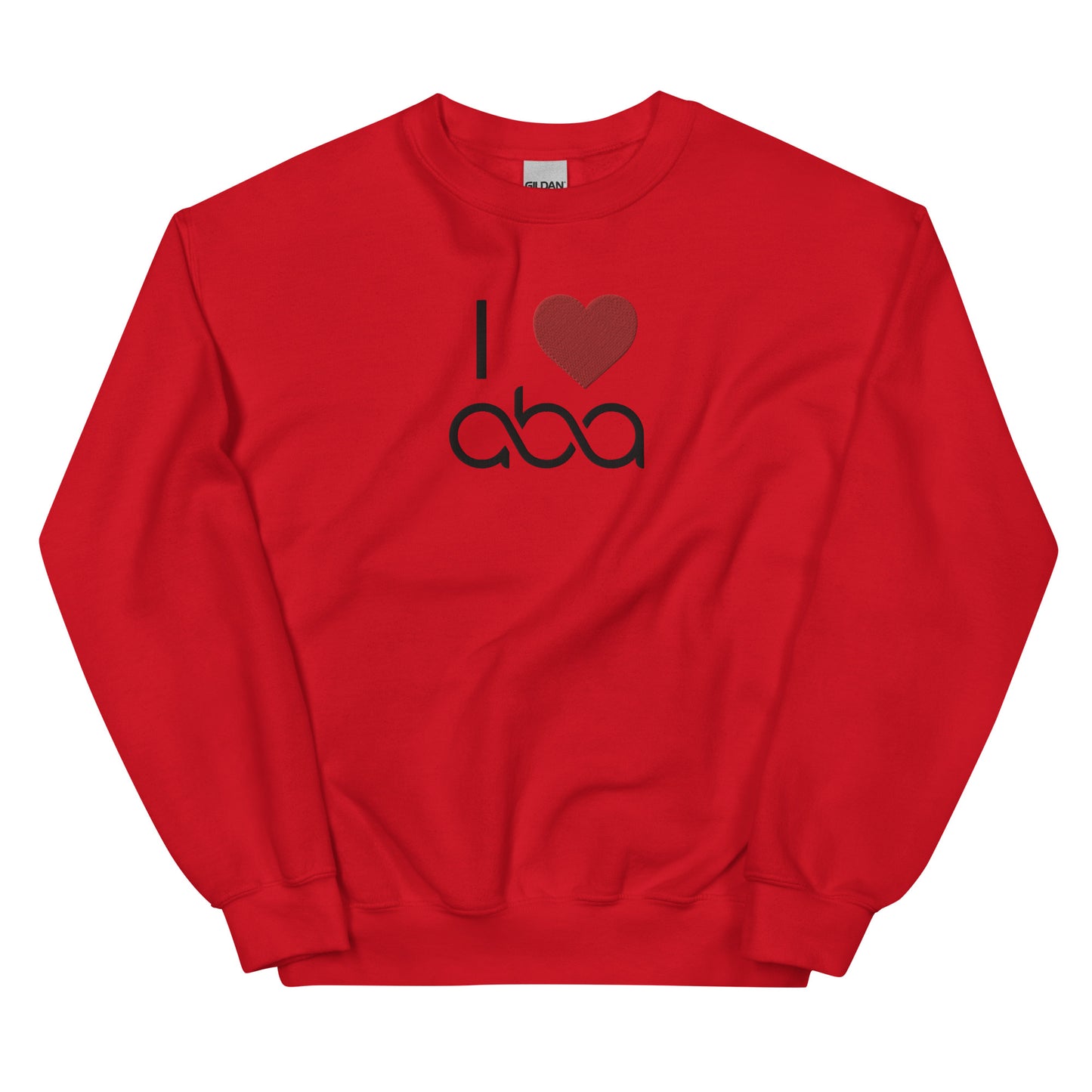 Embroidered I <3 ABA Infinity Sweatshirt- Black Font