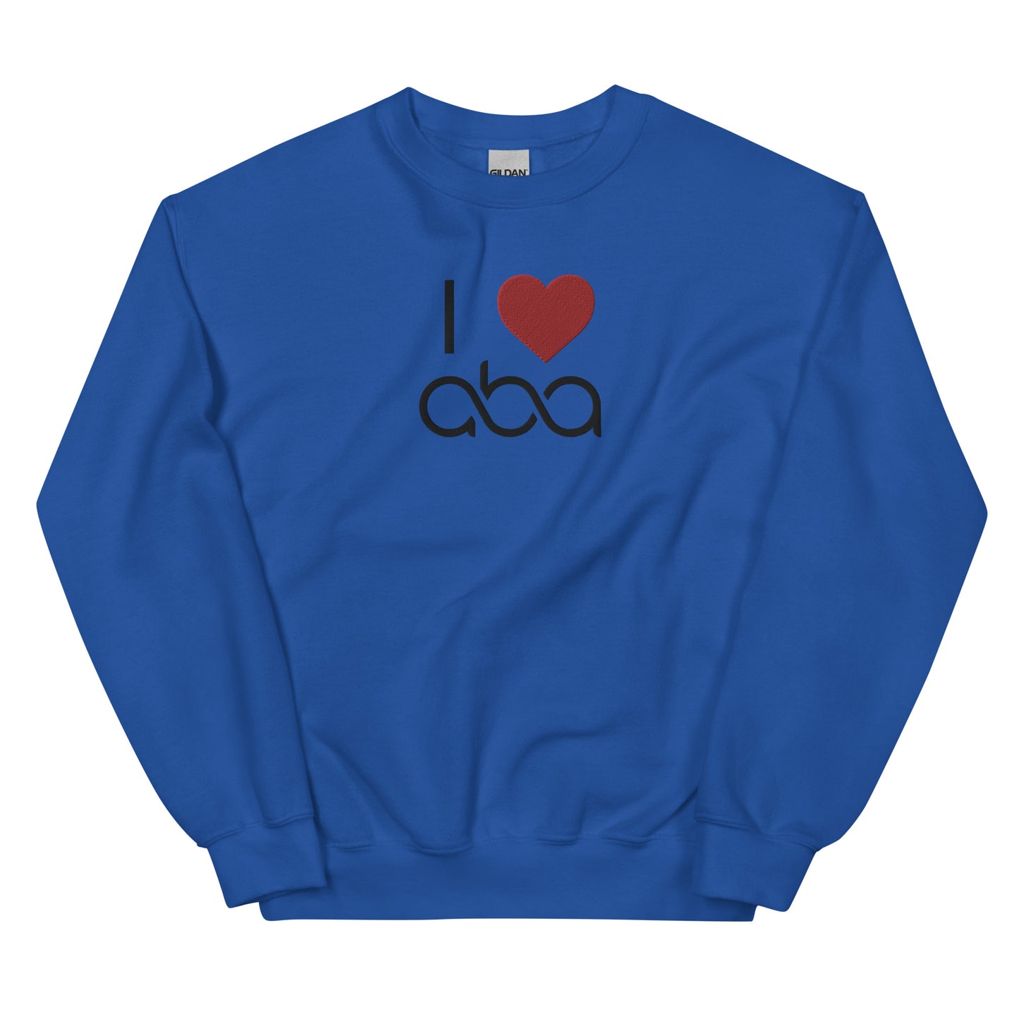 Embroidered I <3 ABA Infinity Sweatshirt- Black Font