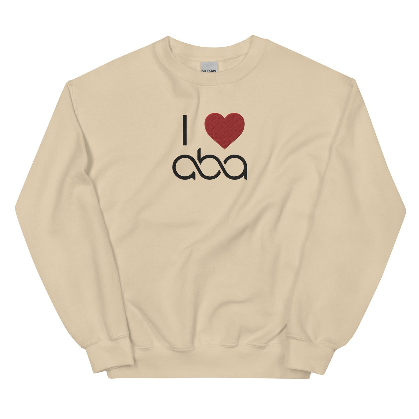 Embroidered I <3 ABA Infinity Sweatshirt- Black Font