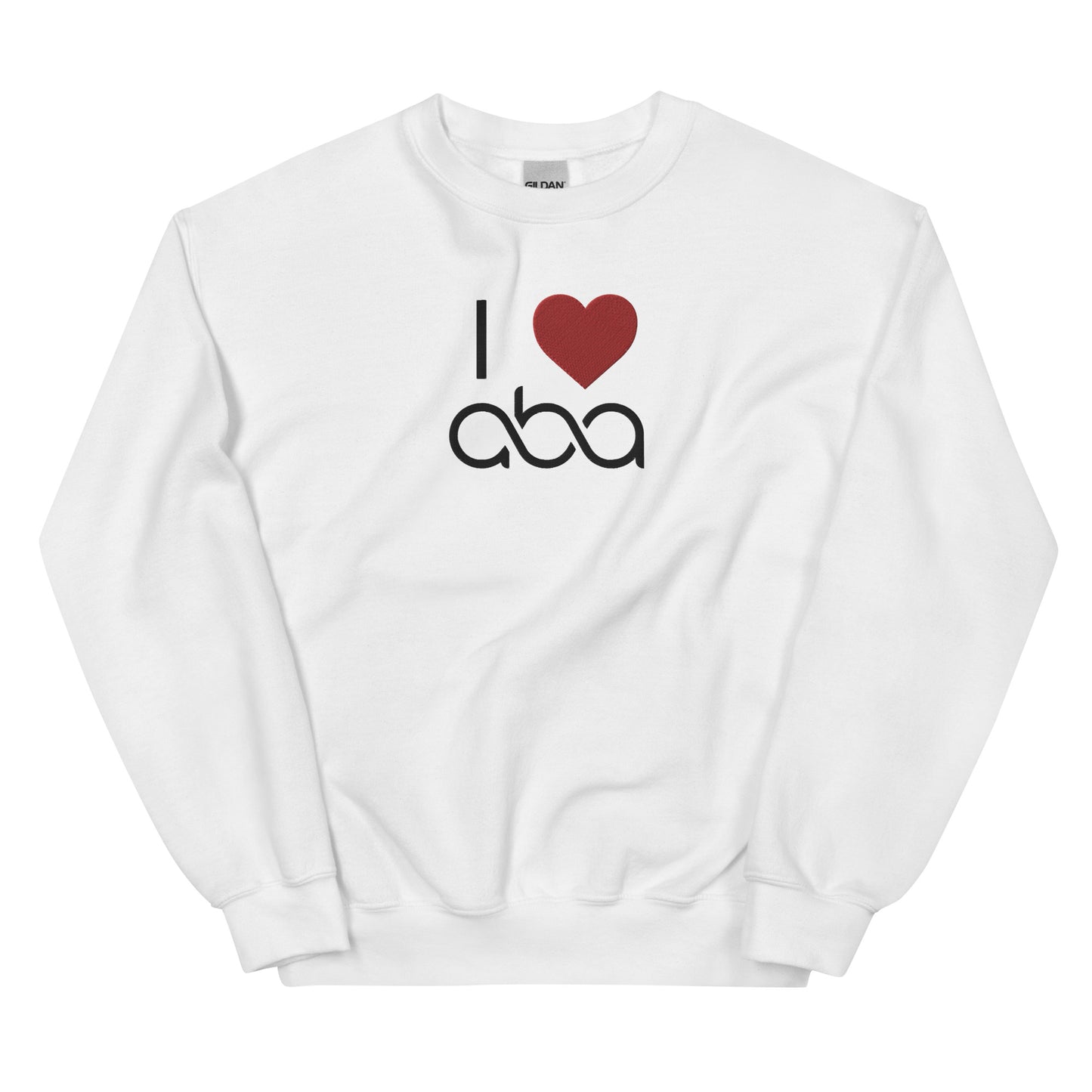 Embroidered I <3 ABA Infinity Sweatshirt- Black Font