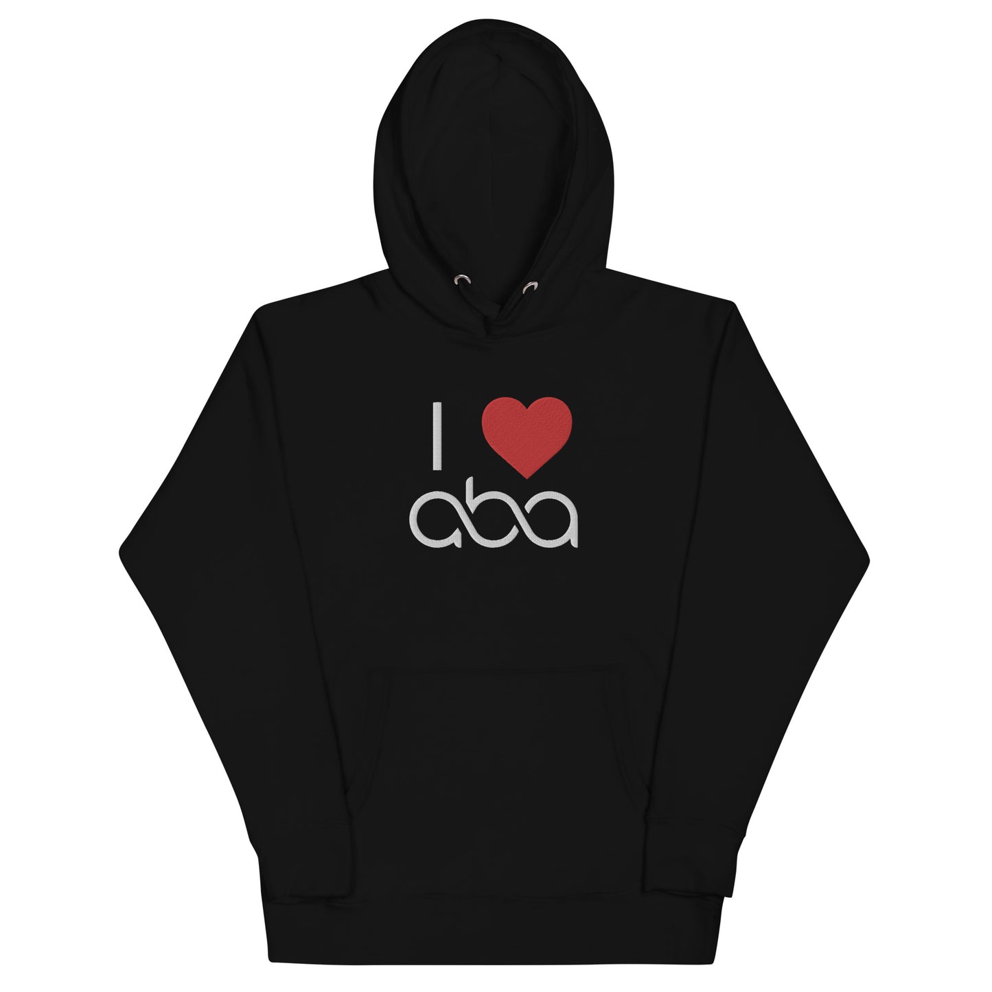Embroidered I <3 ABA Infinity Hoodie- White Font