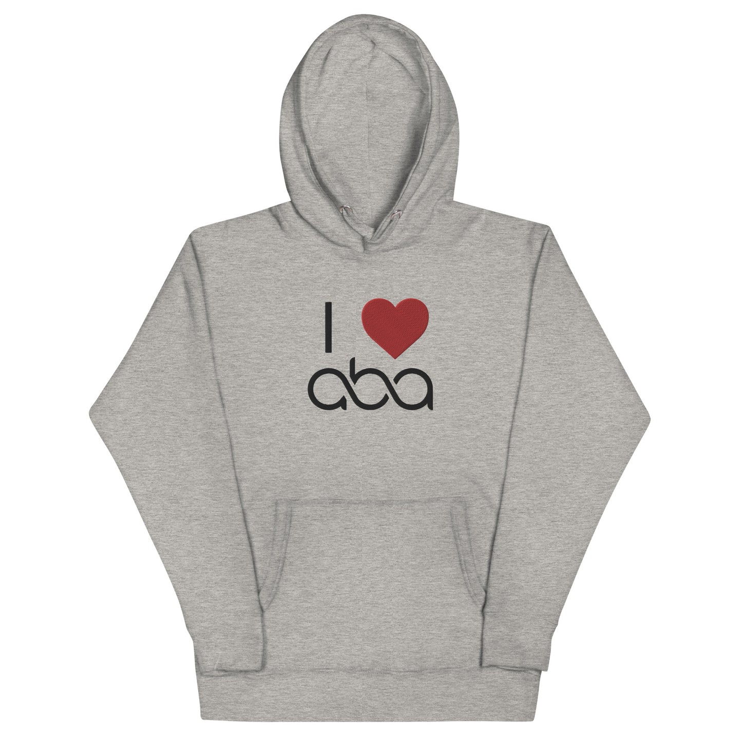 Embroidered I <3 ABA Infinity Hoodie- Black Font