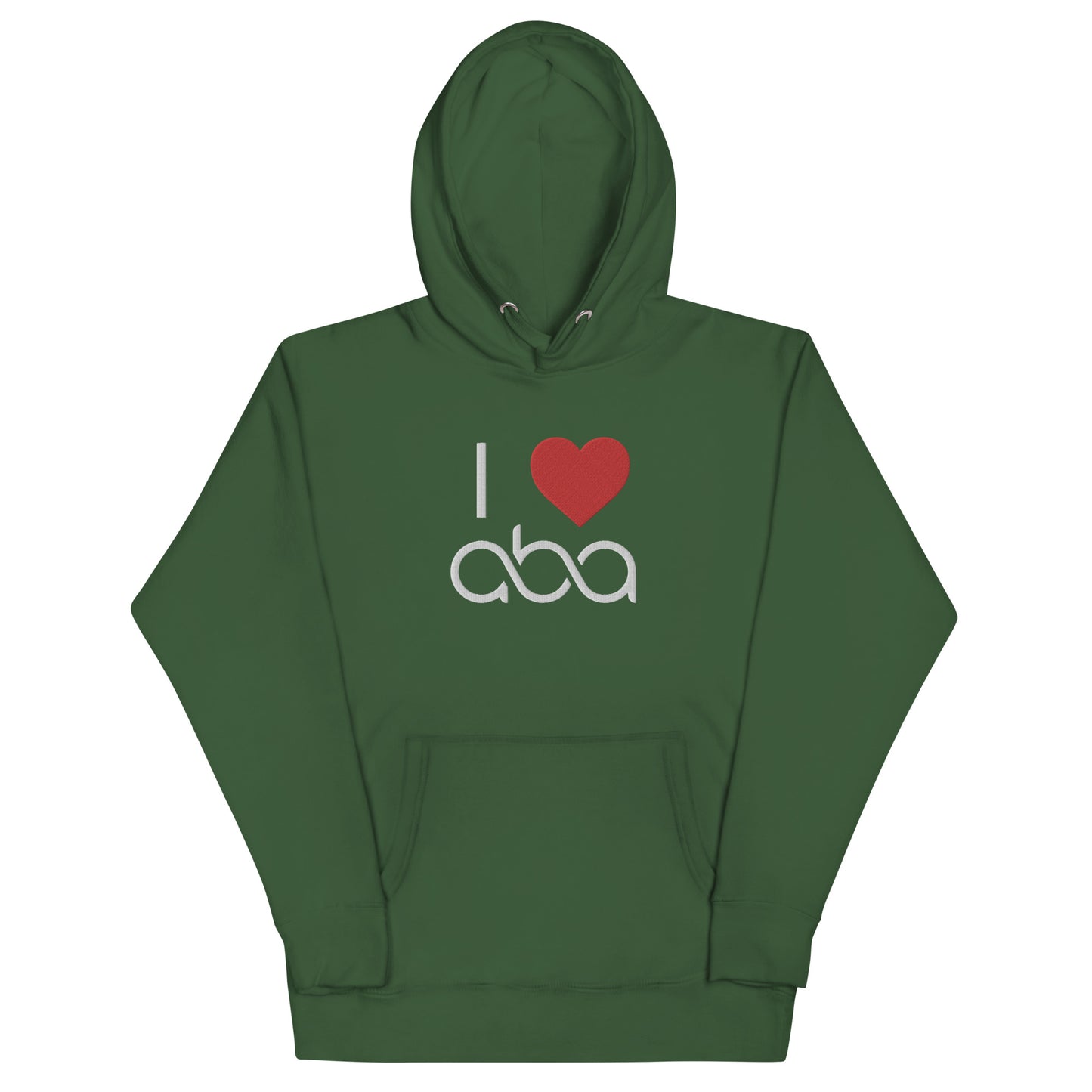 Embroidered I <3 ABA Infinity Hoodie- White Font