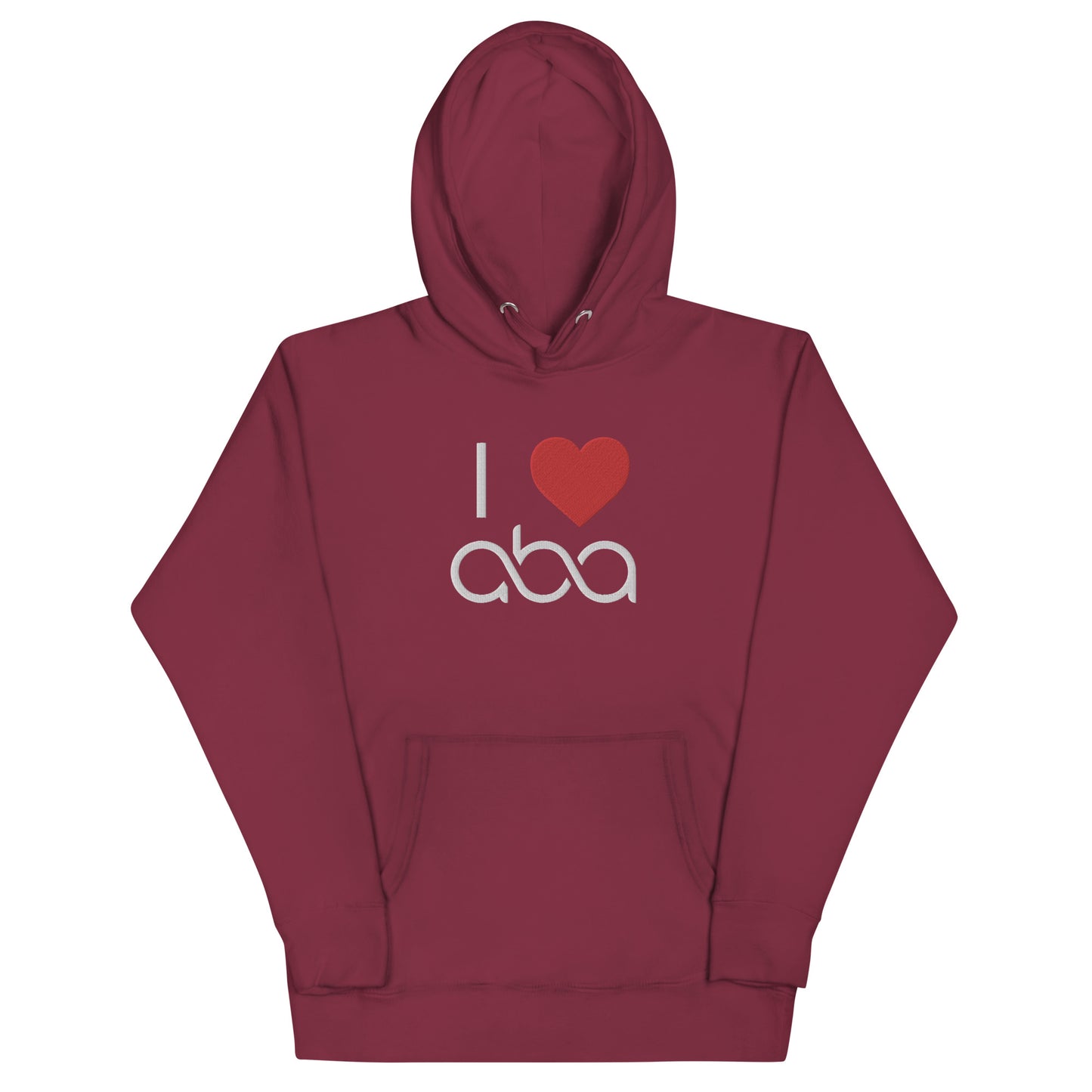 Embroidered I <3 ABA Infinity Hoodie- White Font
