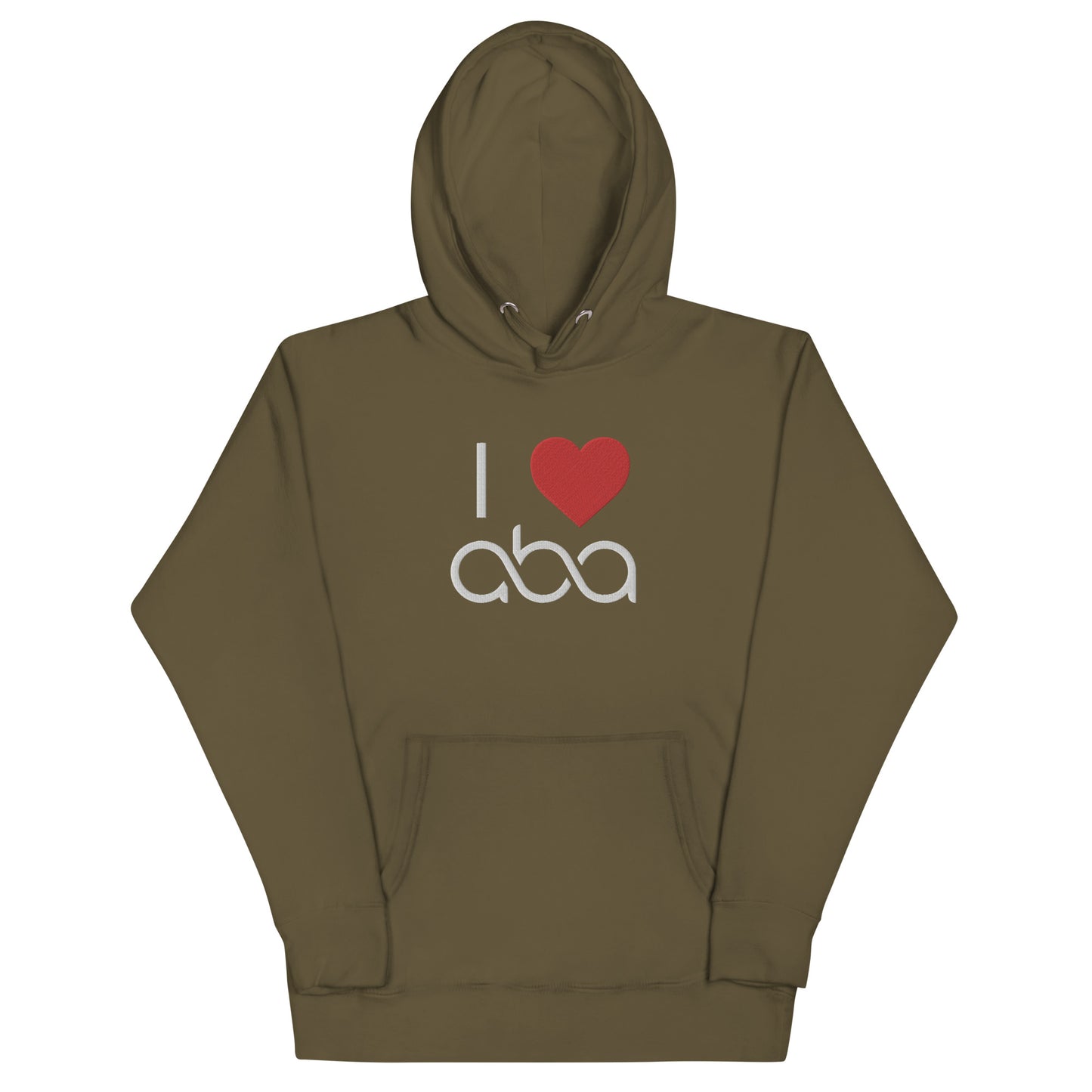 Embroidered I <3 ABA Infinity Hoodie- White Font