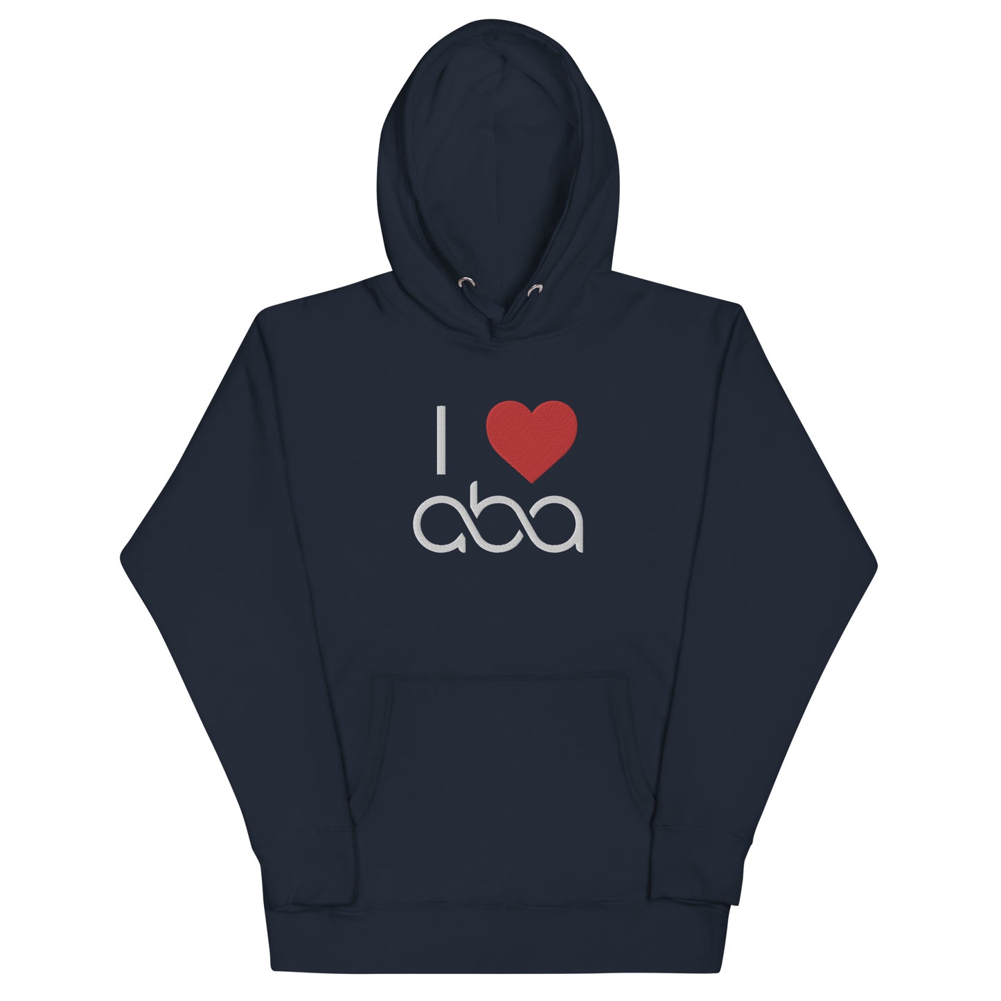 Embroidered I <3 ABA Infinity Hoodie- White Font