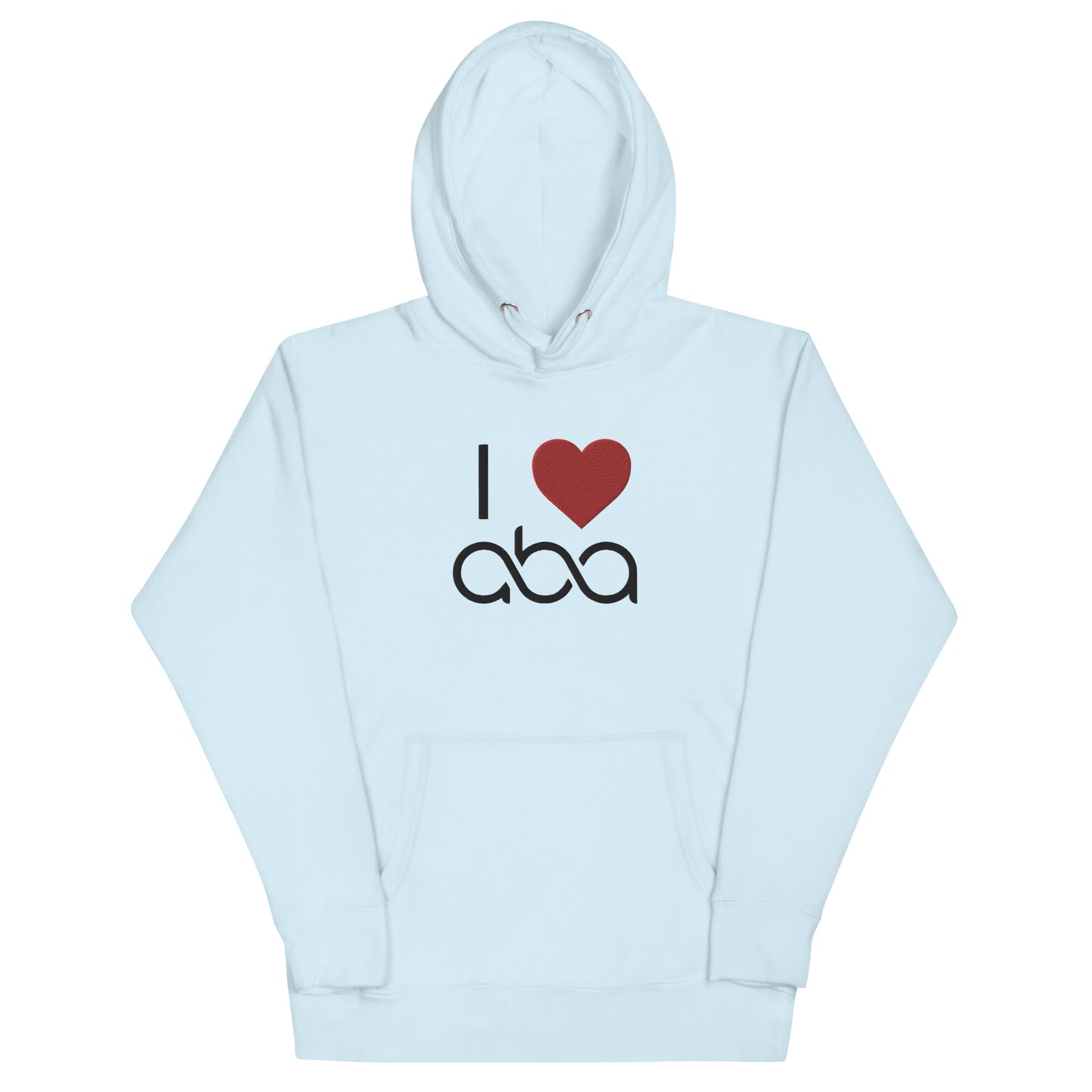 Embroidered I <3 ABA Infinity Hoodie- Black Font