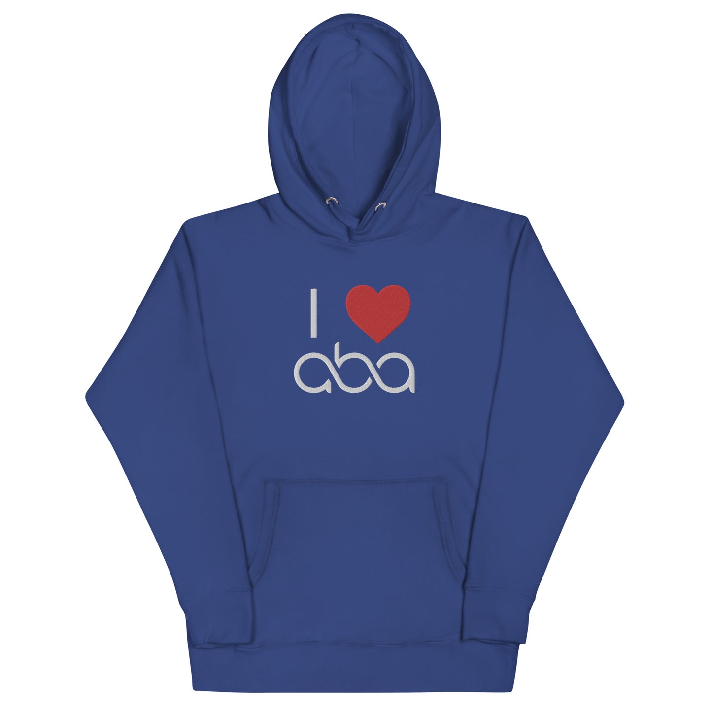 Embroidered I <3 ABA Infinity Hoodie- White Font