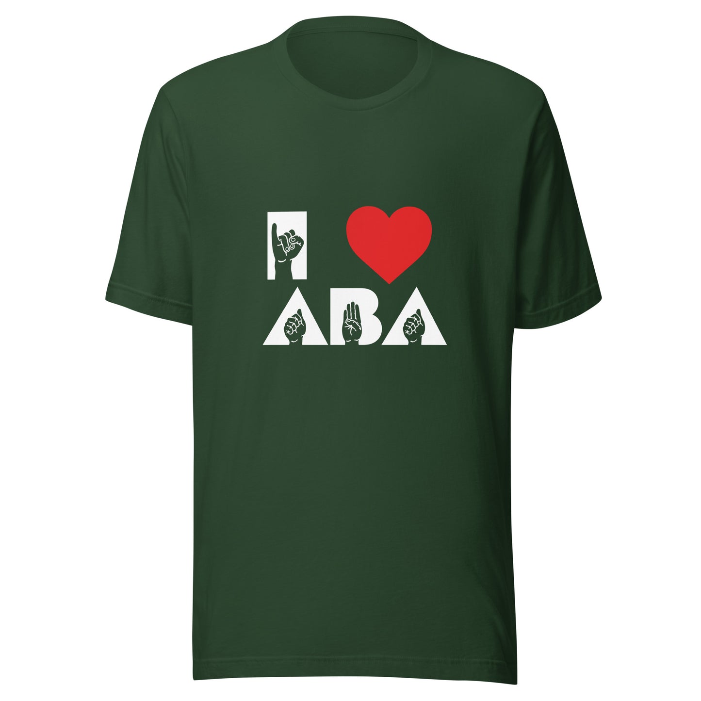I <3 ABA ASL T-Shirt- White Font