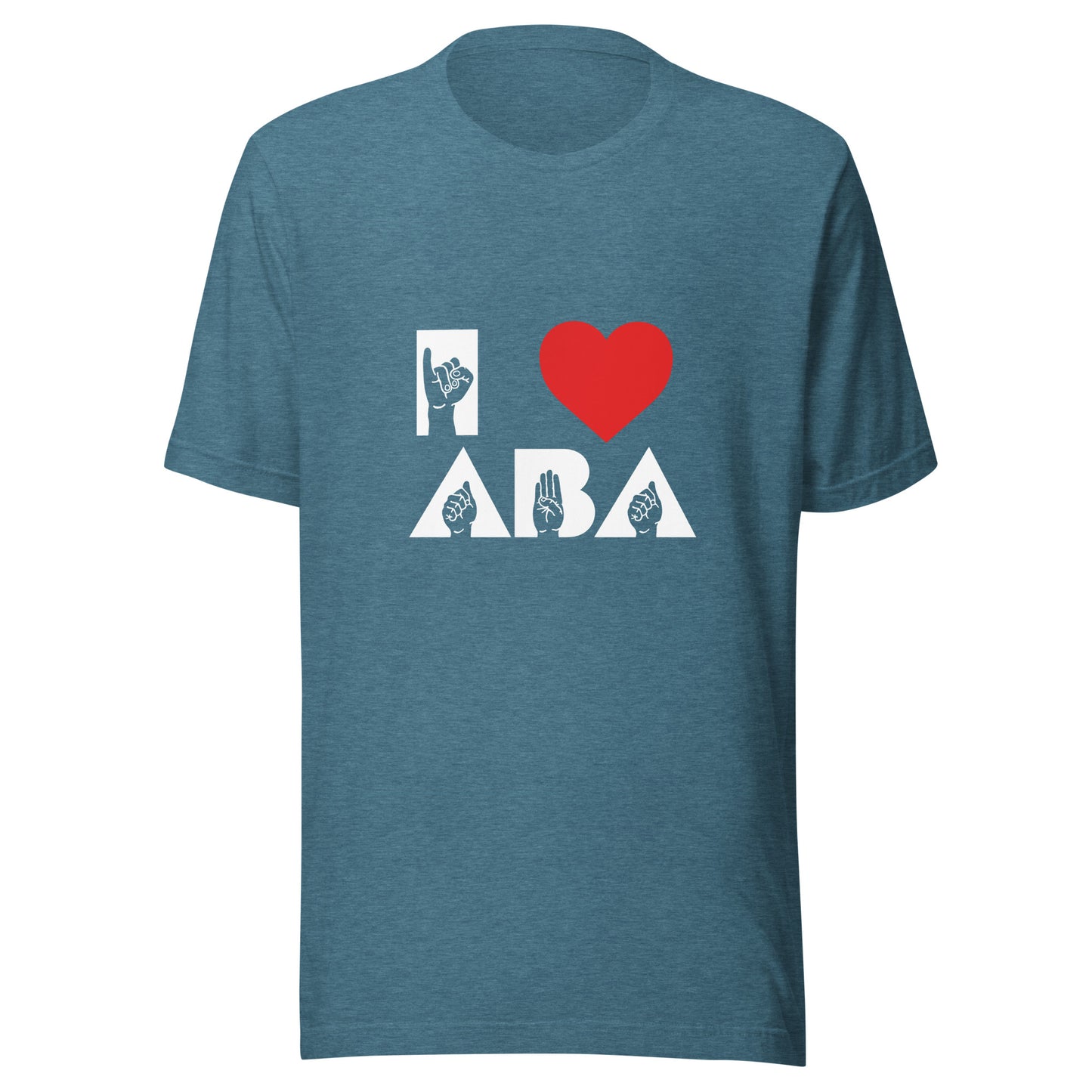 I <3 ABA ASL T-Shirt- White Font