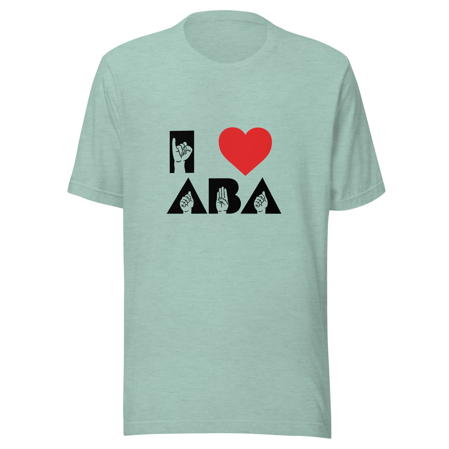I <3 ABA ASL T-Shirt- White Font