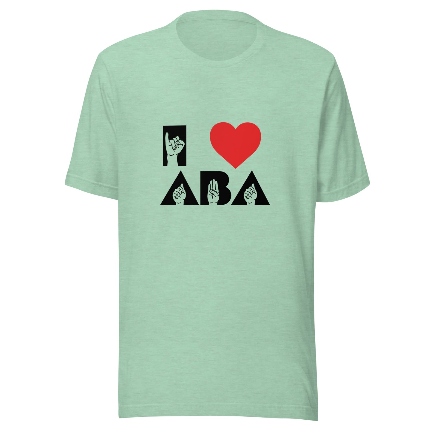 I <3 ABA ASL T-Shirt- White Font