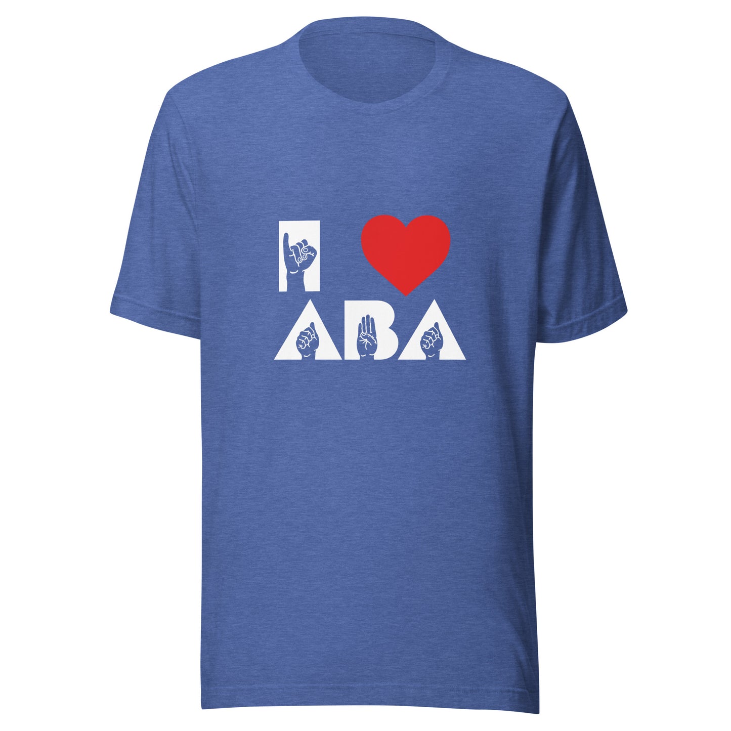 I <3 ABA ASL T-Shirt- White Font