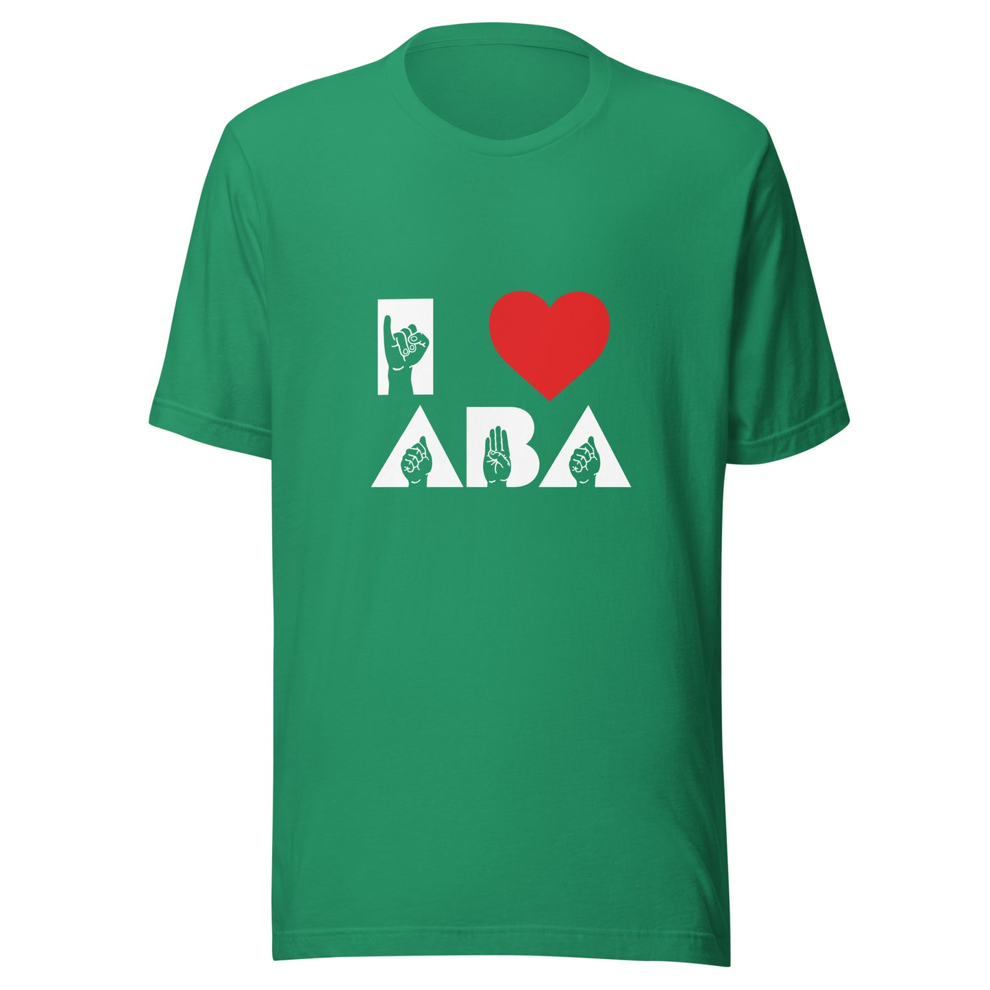 I <3 ABA ASL T-Shirt- White Font