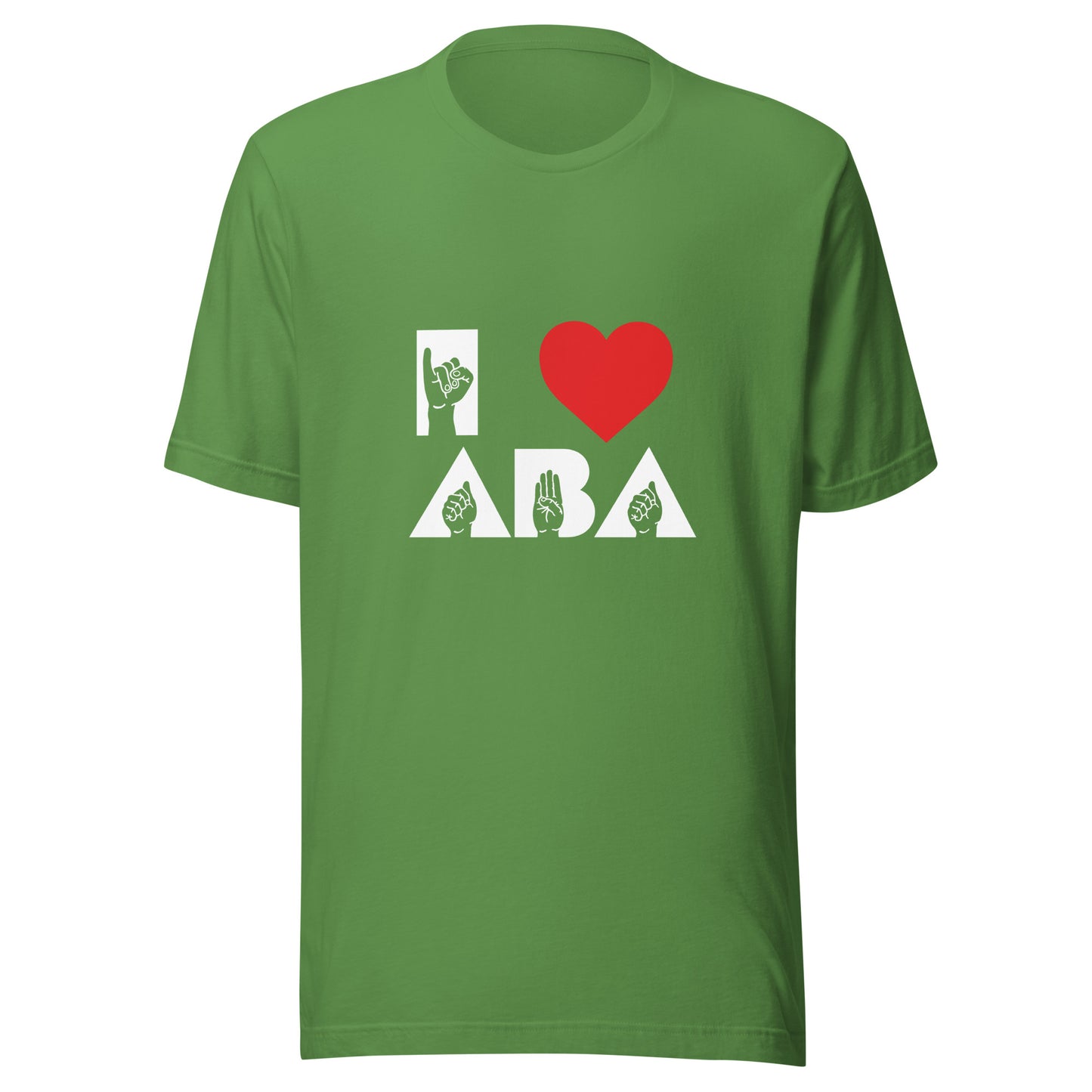 I <3 ABA ASL T-Shirt- White Font