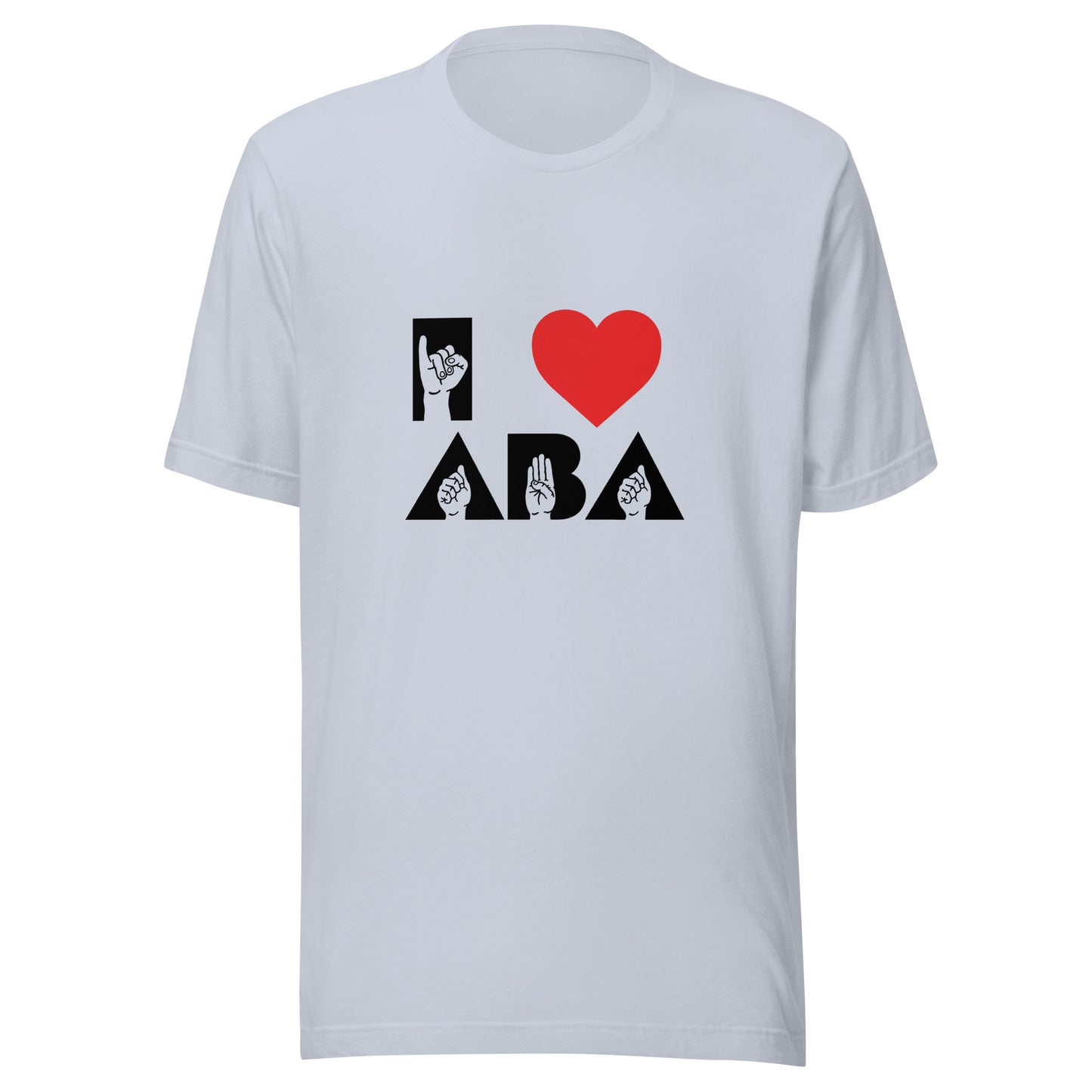 I <3 ABA ASL T-Shirt- White Font