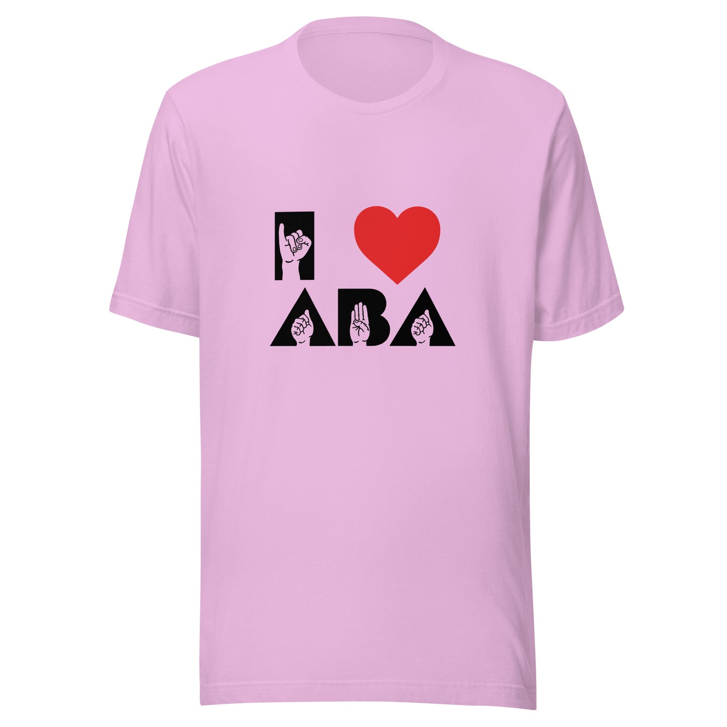 I <3 ABA ASL T-Shirt- White Font