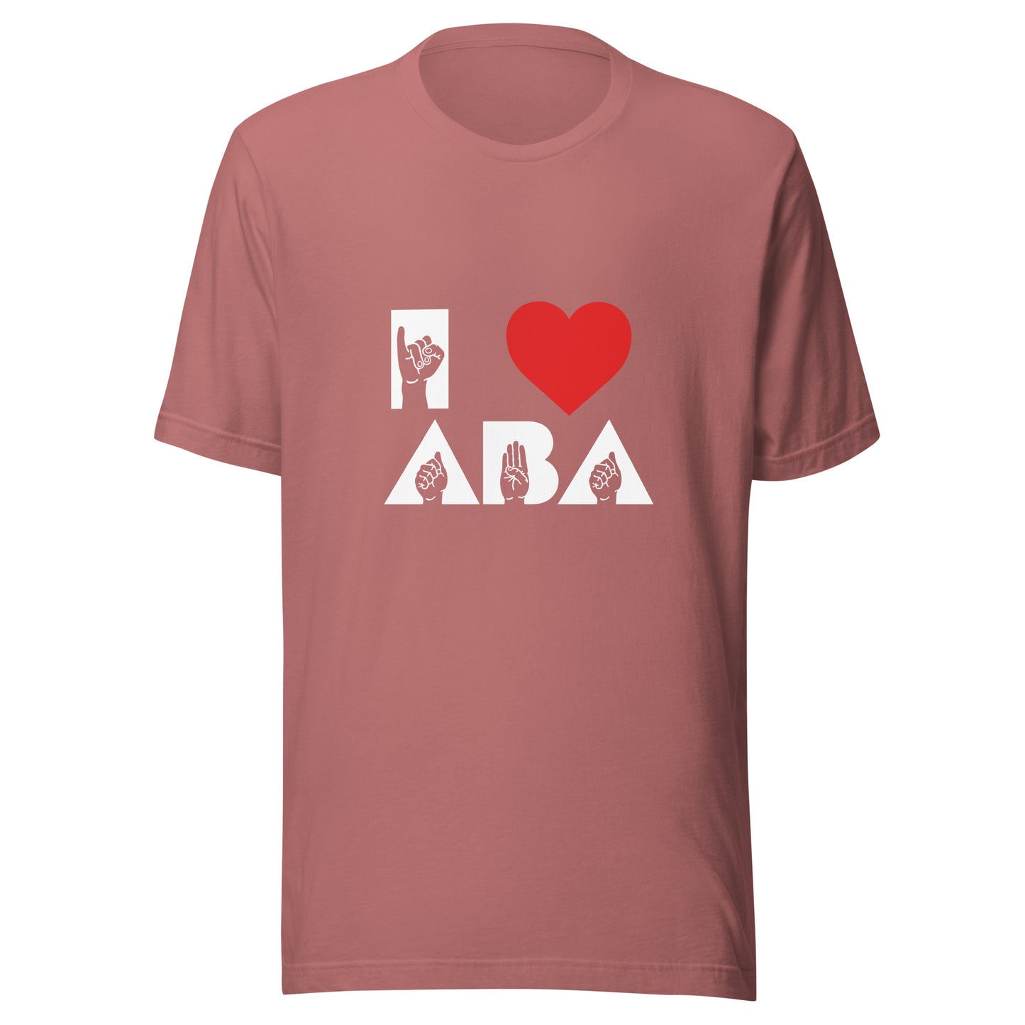 I <3 ABA ASL T-Shirt- White Font
