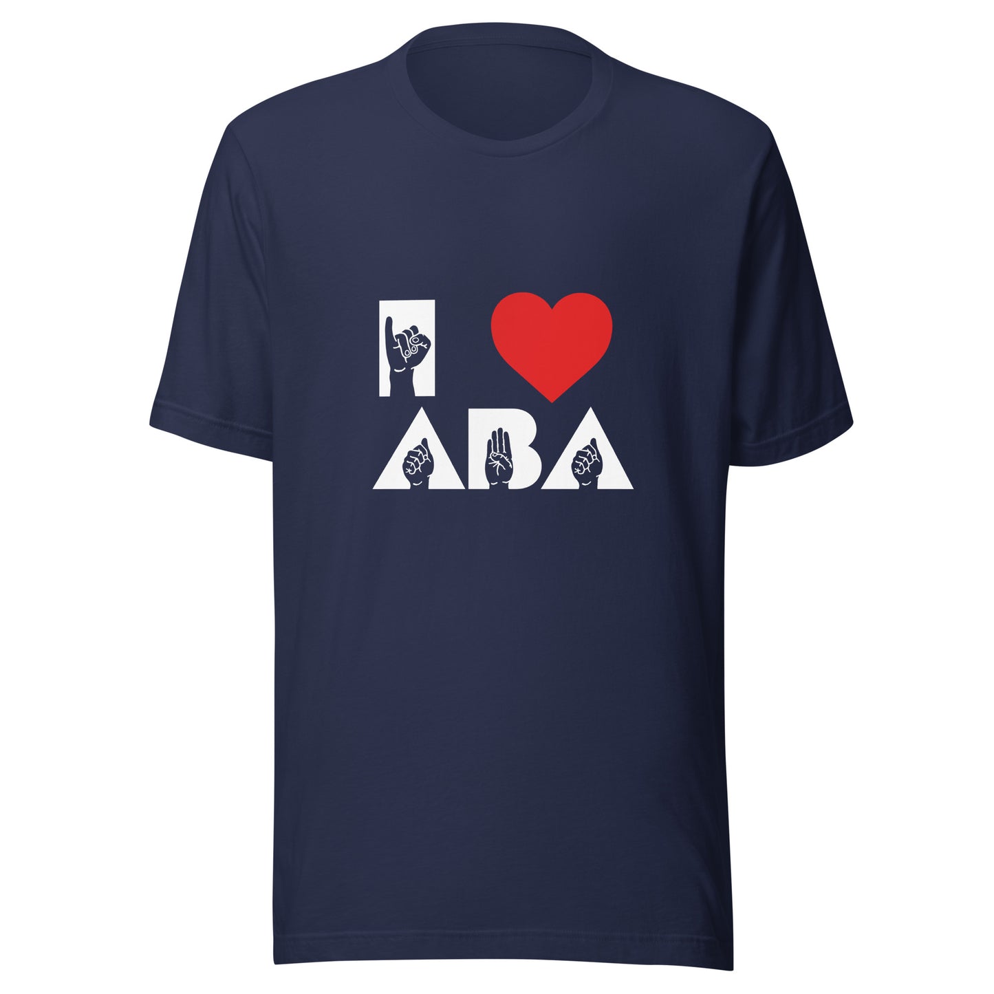 I <3 ABA ASL T-Shirt- White Font