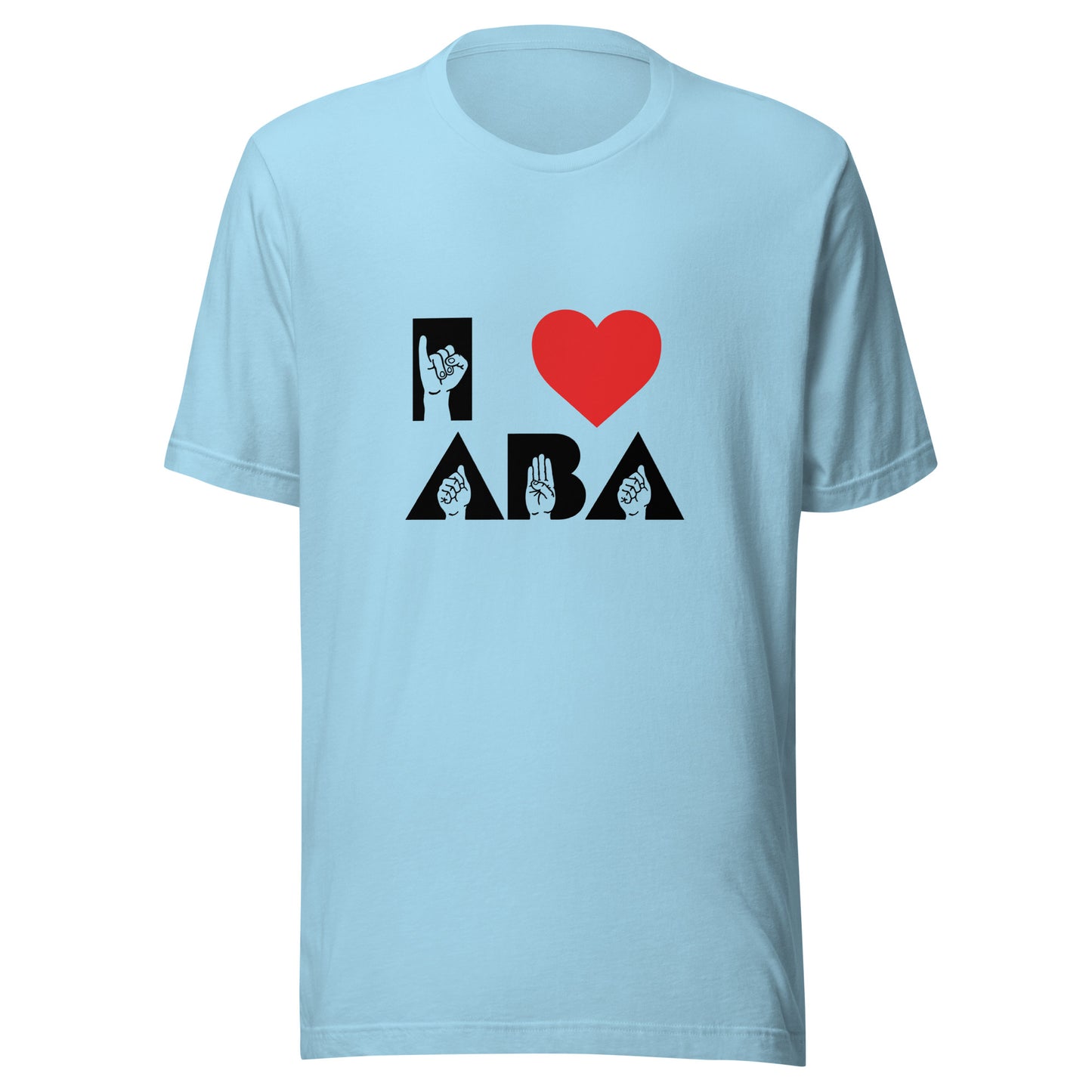 I <3 ABA ASL T-Shirt- White Font