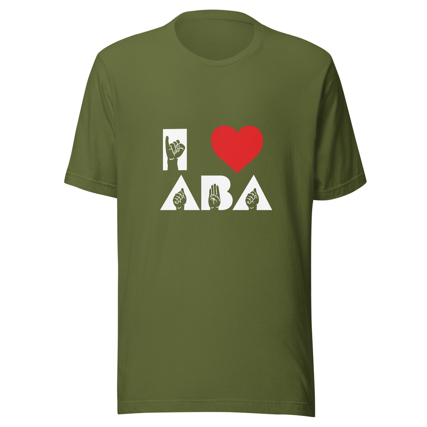 I <3 ABA ASL T-Shirt- White Font