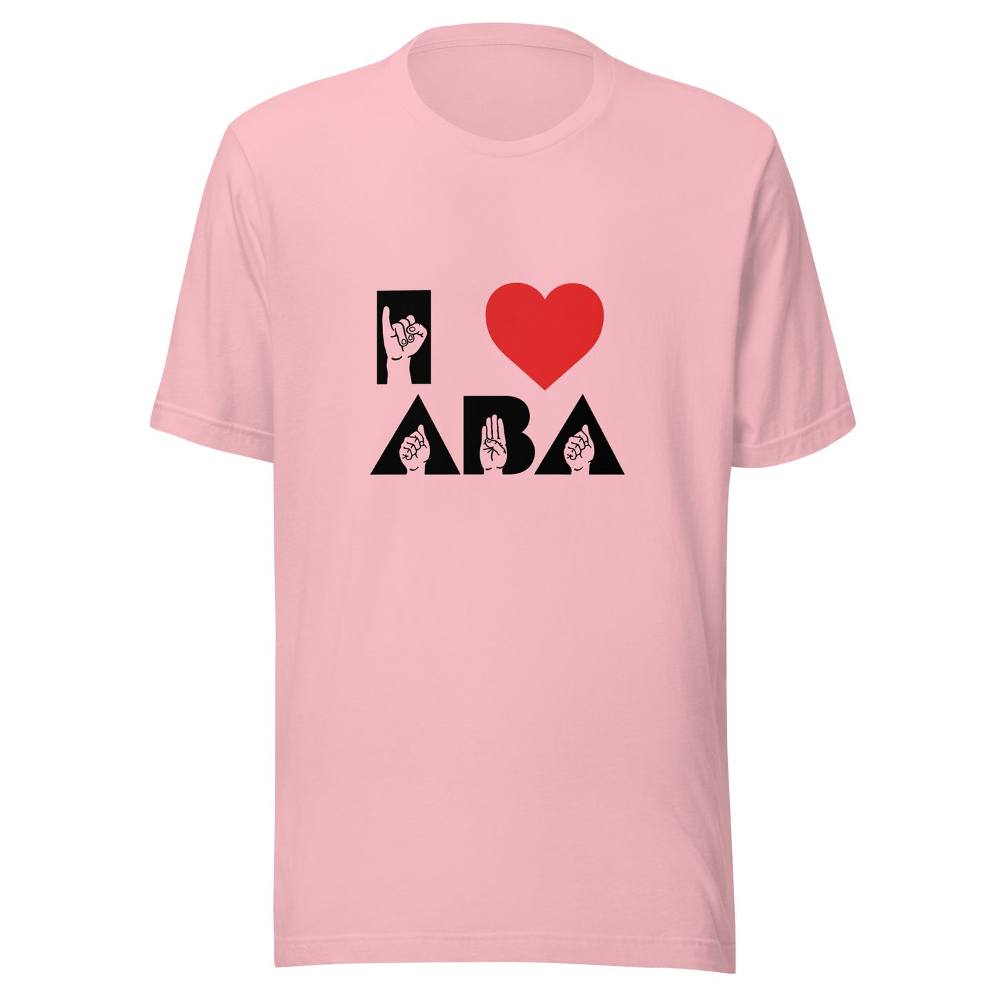 I <3 ABA ASL T-Shirt- White Font