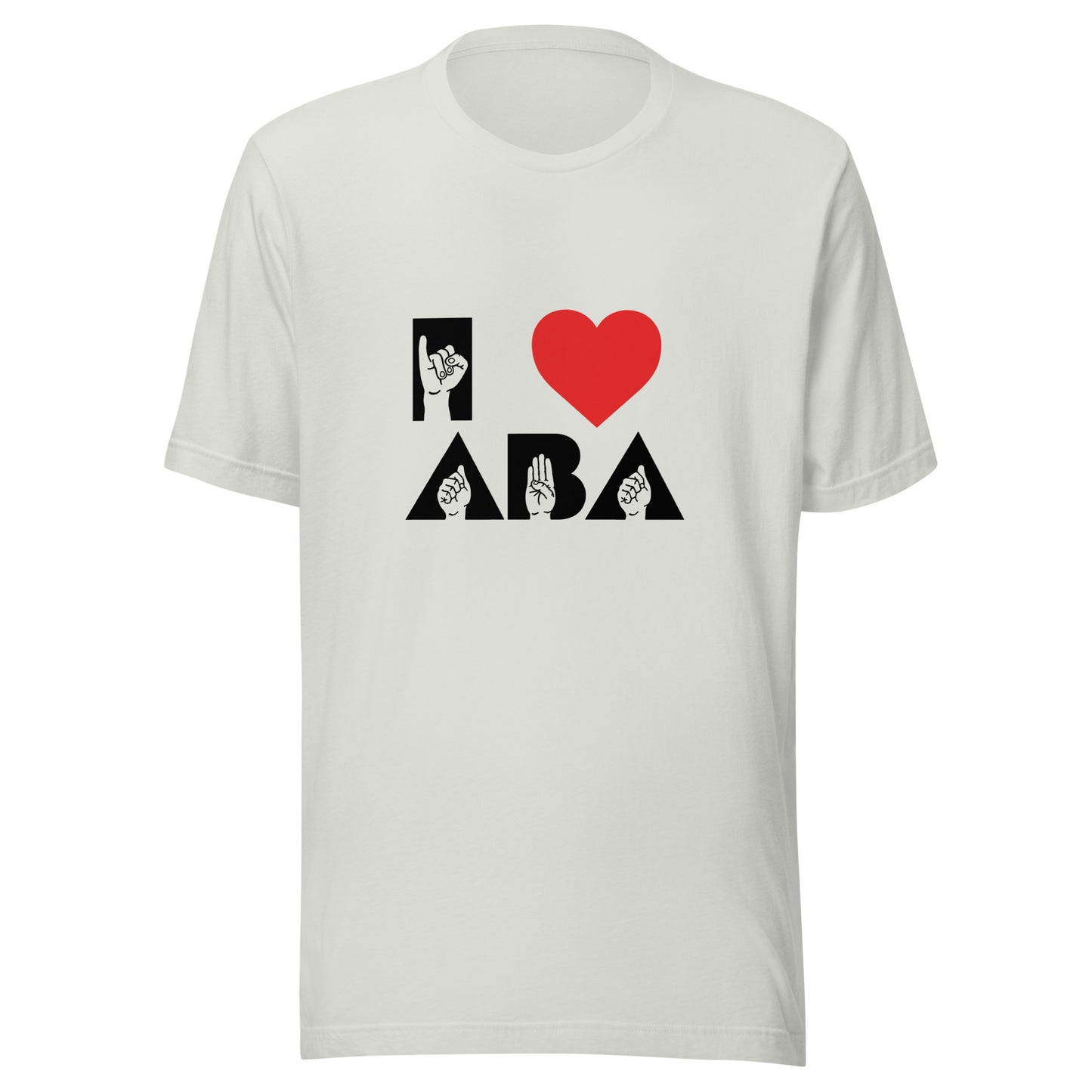 I <3 ABA ASL T-Shirt- White Font