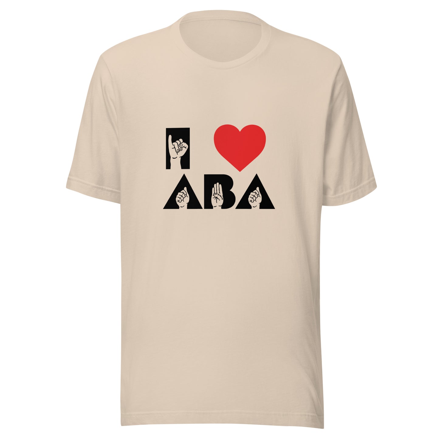 I <3 ABA ASL T-Shirt- White Font