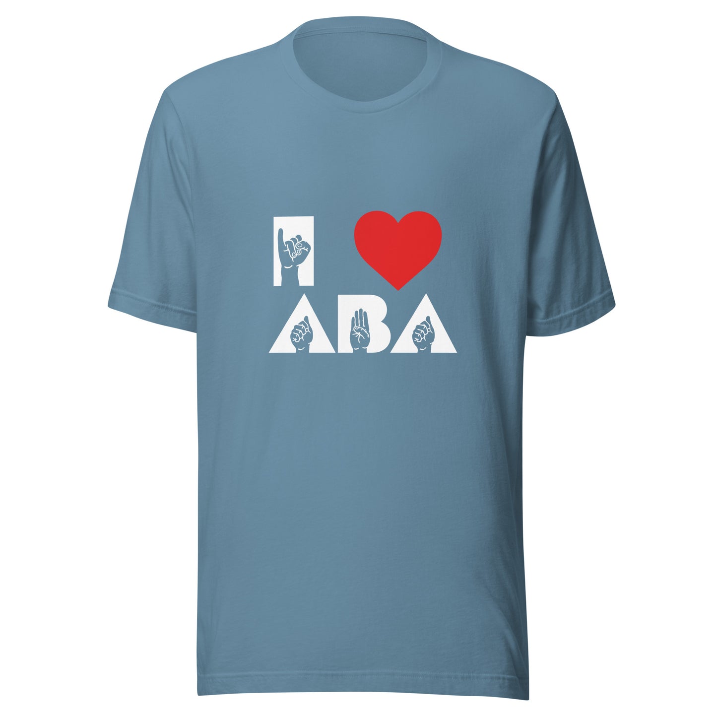 I <3 ABA ASL T-Shirt- White Font