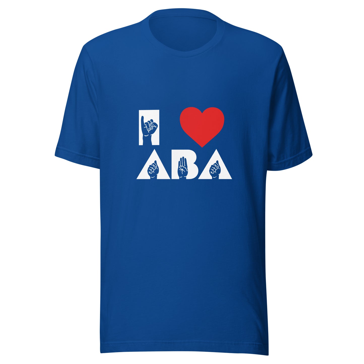 I <3 ABA ASL T-Shirt- White Font
