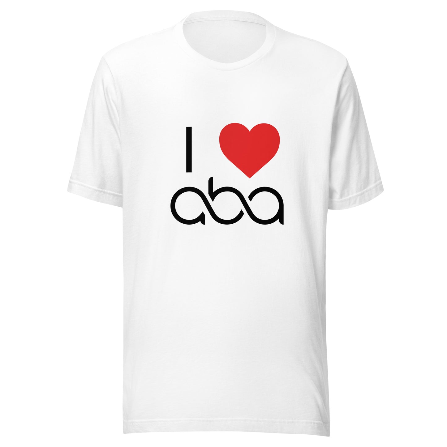 I <3 ABA Infinity T-Shirt- Black Font