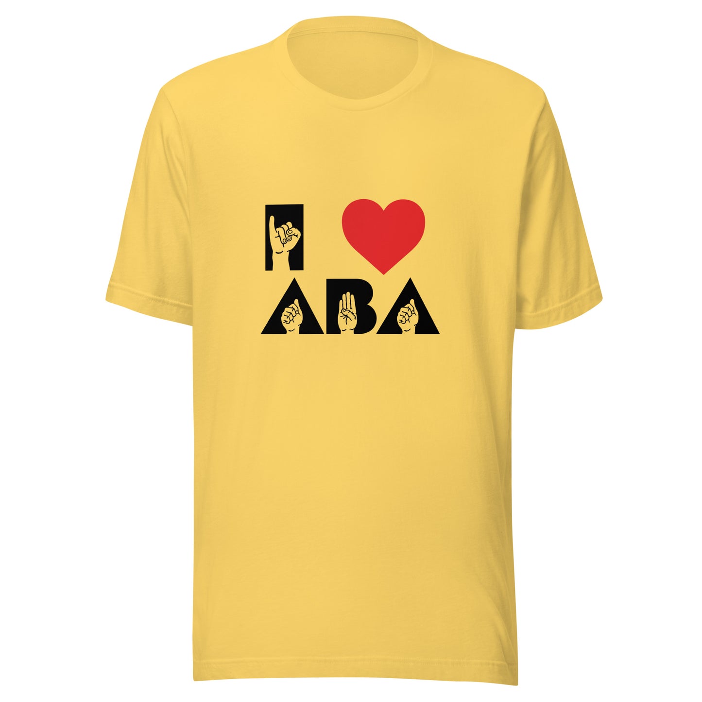 I <3 ABA ASL T-Shirt- White Font