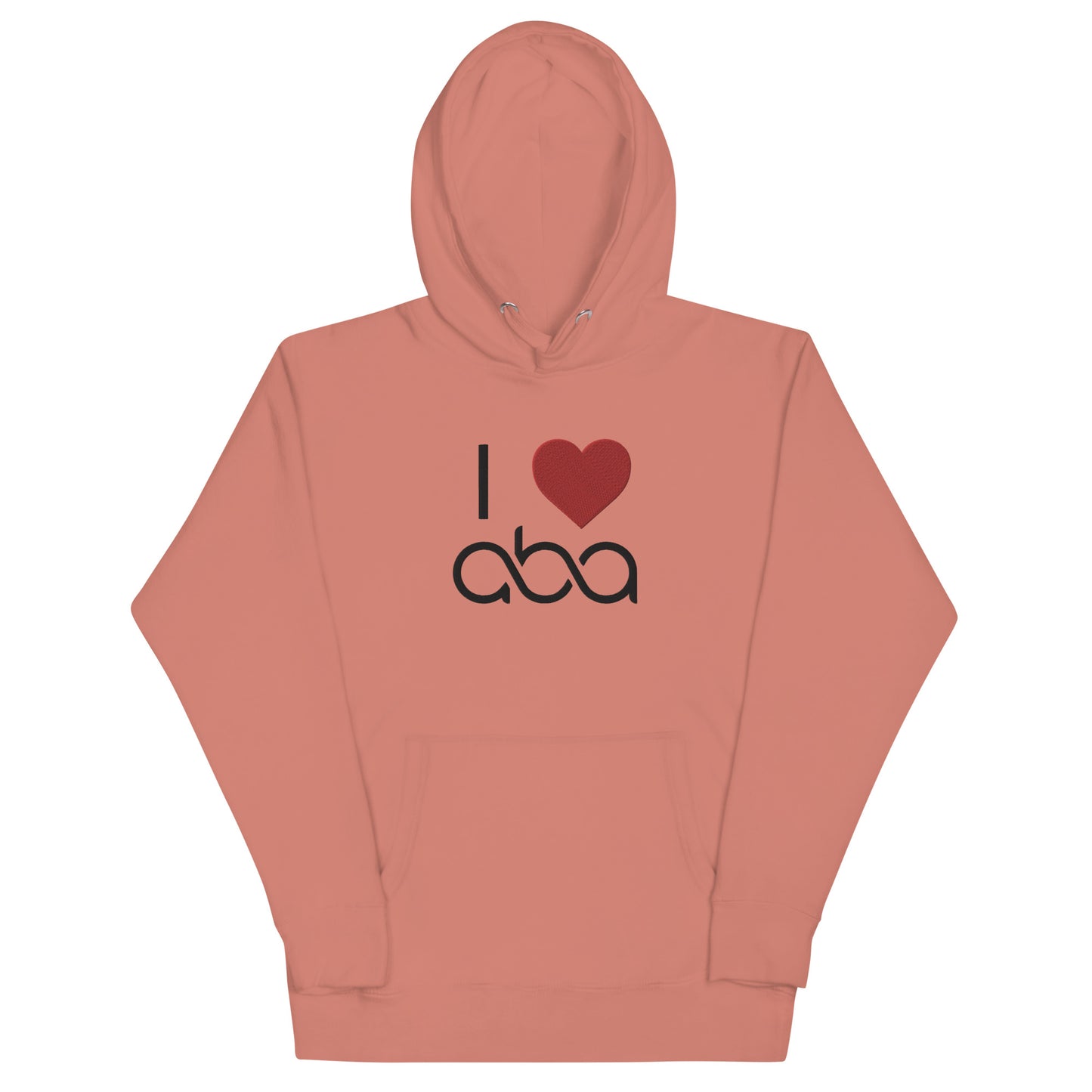 Embroidered I <3 ABA Infinity Hoodie- Black Font